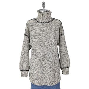 vintage 90's cotton mock neck sweater